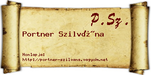 Portner Szilvána névjegykártya